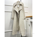 Custom Elegance Women Loose Single Breasted Trench Coat